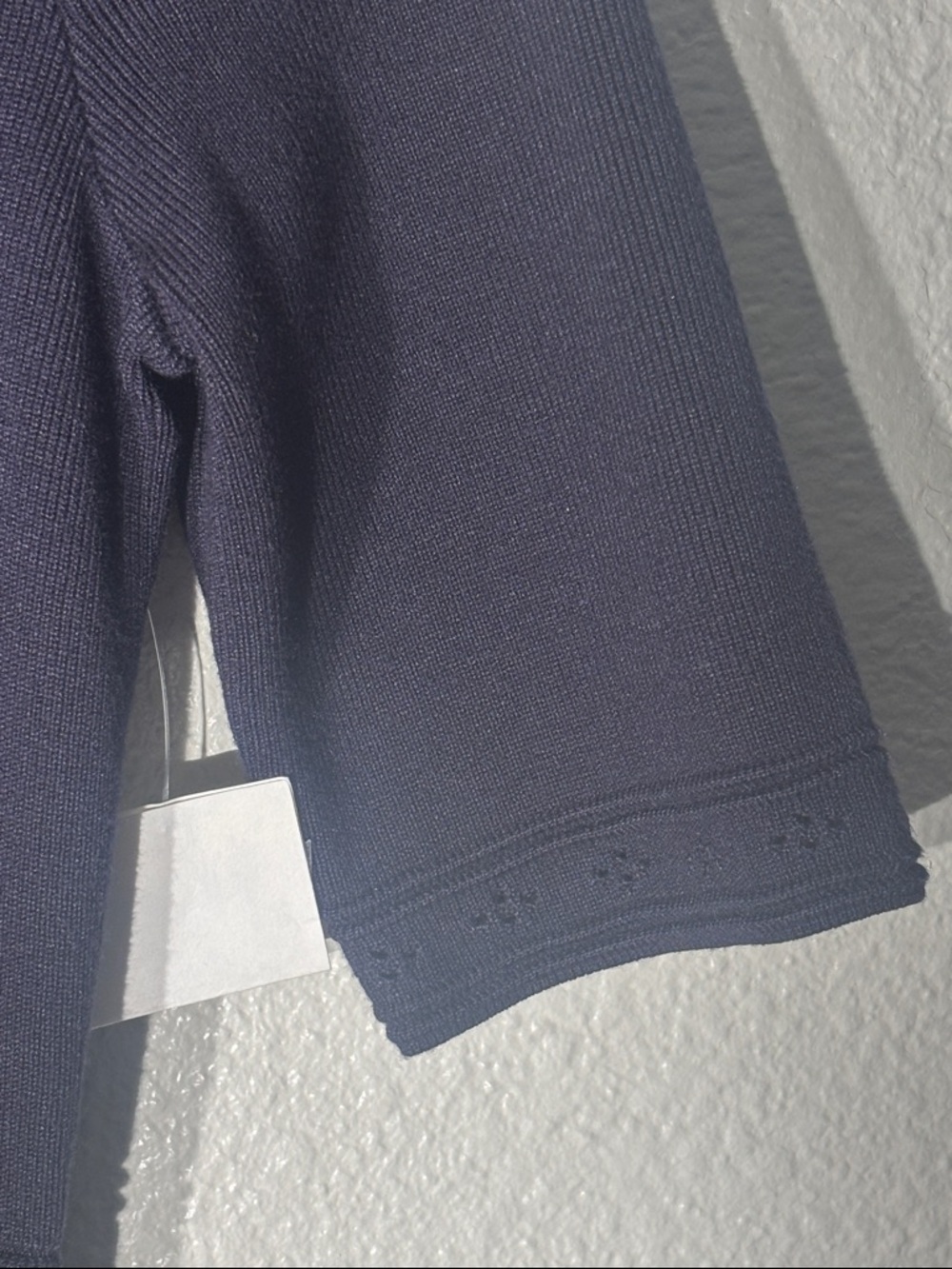 Eliza J Classic Navy V-Neck A-Line Fit-and-Flare  Knit Sweater Dress - Picture 10 of 16